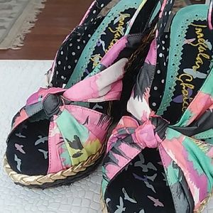 Sandals multicolor black heel